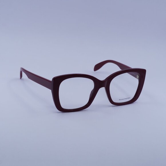Alexander McQueen AM0351O 003 Eyeglasses Red 52mm Square Frame - Picture 5 of 10